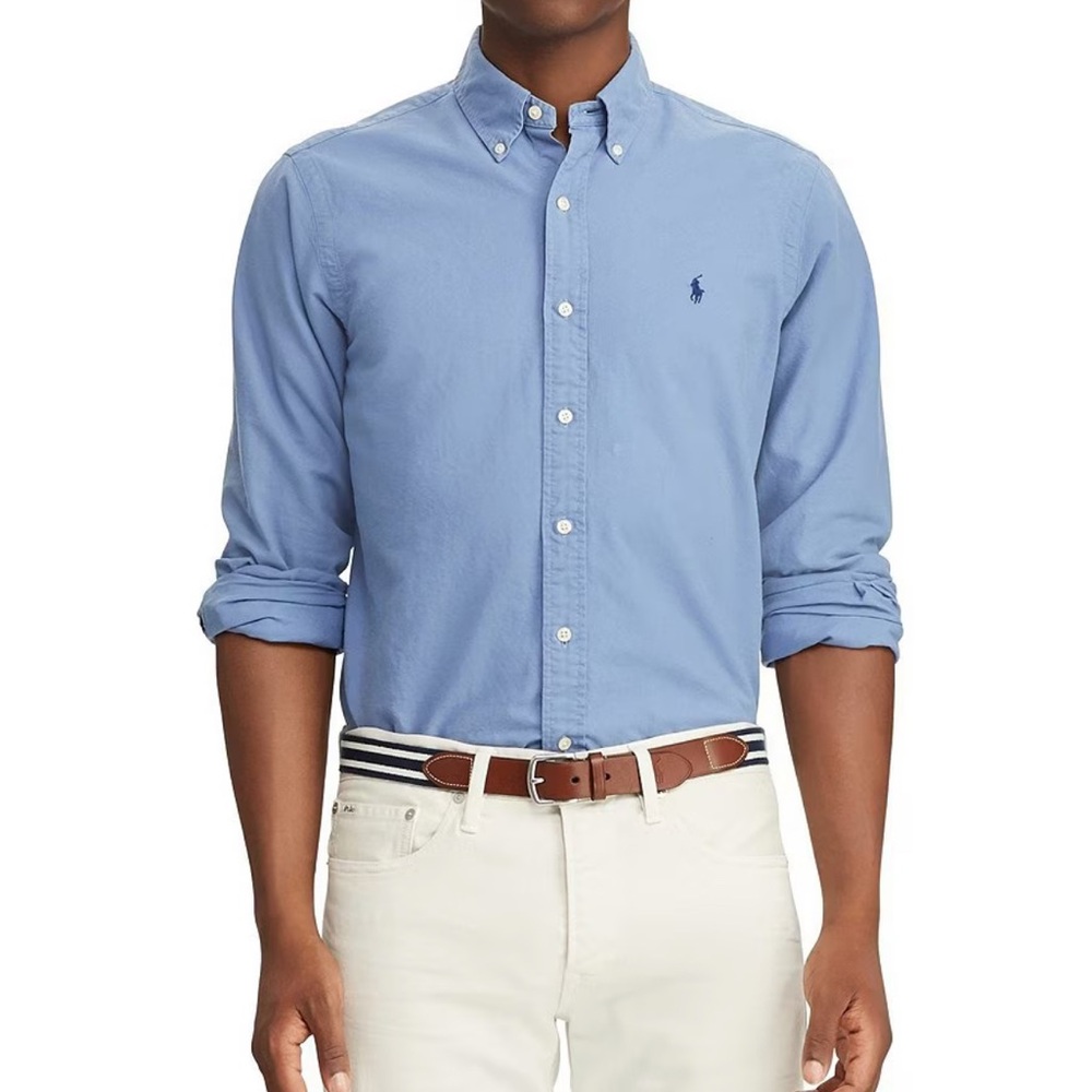 Polo by Ralph Lauren Men's Blue Button-Down Shirt Blake